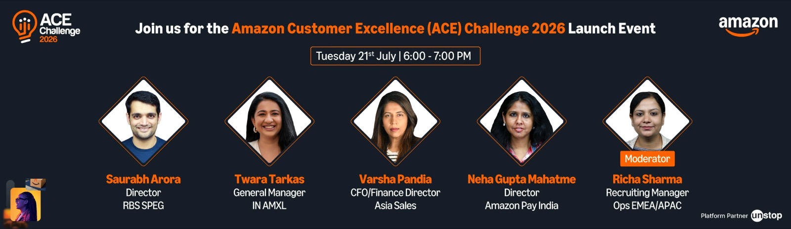 Amazon Customer Excellence (ACE) Challenge 2026 — official banner