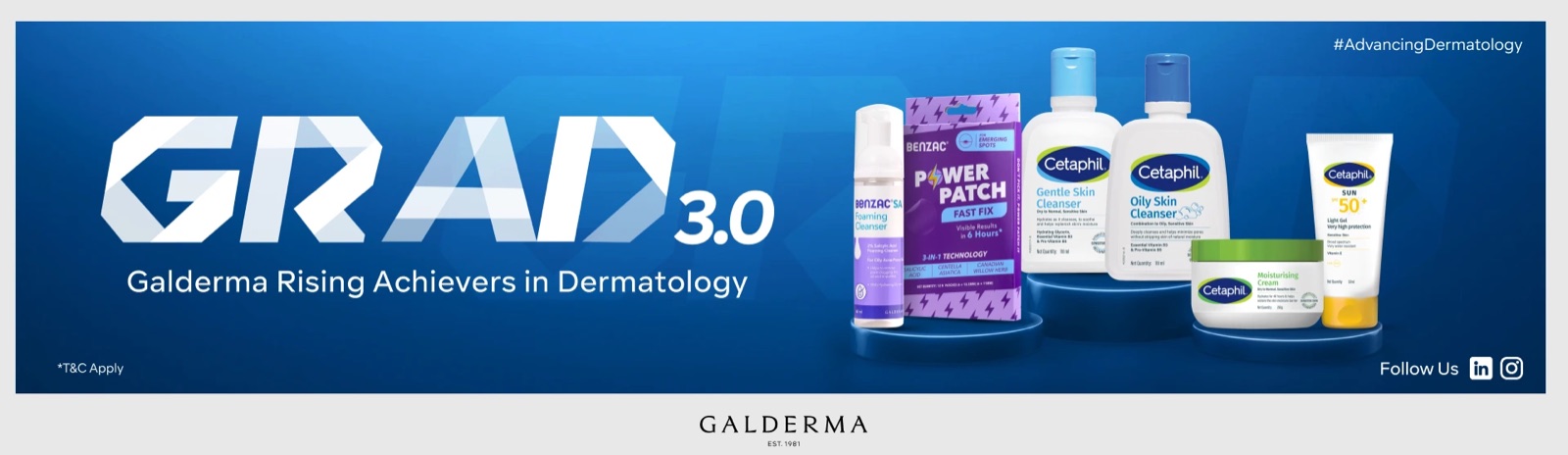 GRAD 3.0 — Galderma Rising Achievers in Dermatology 2026 — official banner